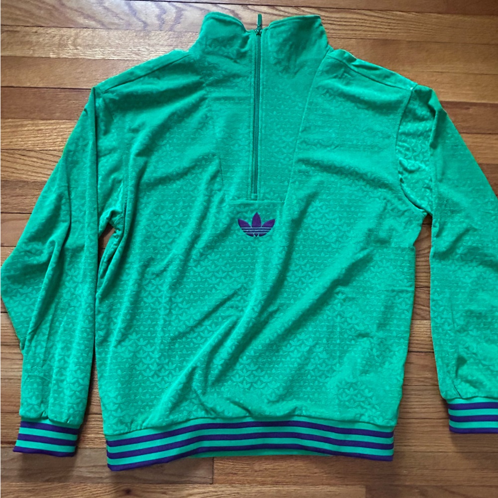 Adidas Green and Purple Track Jacket